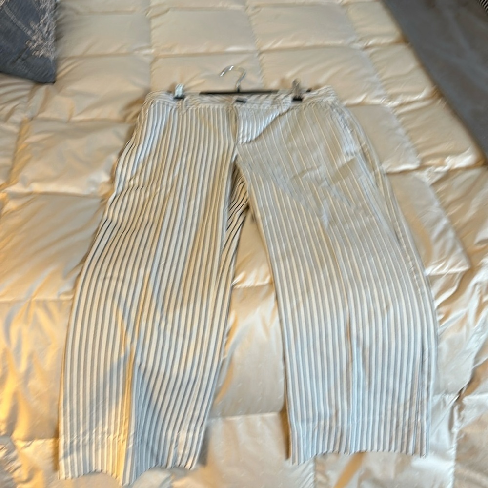 Cabi stripe pant size 6 cotton spandex worn once like new